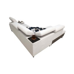 Prestige VII Corner Sofa with Soft-to-Touch Fabric, Freya 210.04 + Tauro 8202 - elegance and functionality in one.