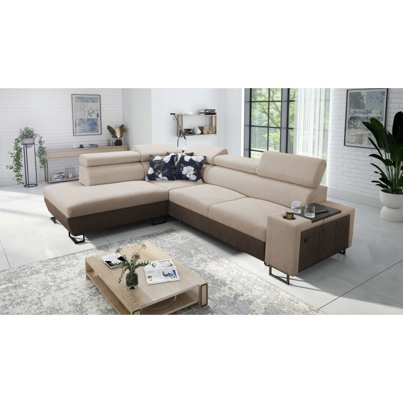 Narożnik Prestige VII z Miękka w dotyku, Freya 210.04 + Tauro 8202 - elegancja i funkcjonalność w jednym