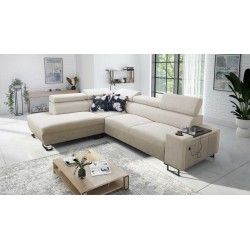 Narożnik Prestige VII z Miękka w dotyku, Freya 210.02 + Tauro 8203 - elegancja i funkcjonalność w jednym