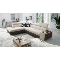 Narożnik Prestige VII z Miękka w dotyku, Freya 210.02 + Tauro 8202 - elegancja i funkcjonalność w jednym