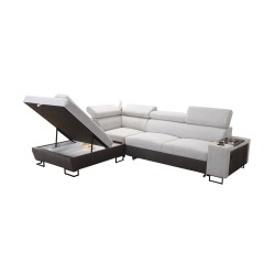 Prestige VII corner sofa with soft-touch, Freya 210.18 + Tauro 8207 - elegance and functionality in one