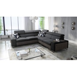 Esquina Prestige III con función de cama y puerto USB - Suave al tacto, Freya 210.24 + Tauro 8207