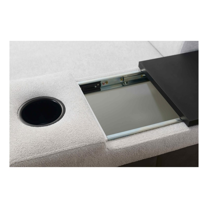 Ecksofa Prestige III mit Schlaffunktion und USB-Anschluss - Weich im Griff, Freya 210.02 + Tauro 8202