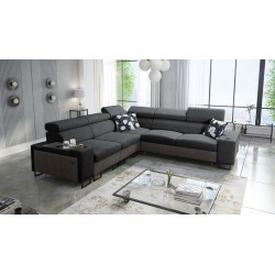Ecksofa Prestige III mit Schlaffunktion und USB-Anschluss - Weich im Griff, Freya 210.24 + Tauro 8207