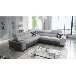 Ecksofa Prestige III mit Schlaffunktion und USB-Anschluss - Weich im Griff, Freya 210.20 + Tauro 8207