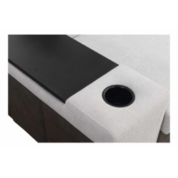 Esquinero Prestige III con función de cama y puerto USB - Suave al tacto, Freya 210.04 + Tauro 8203