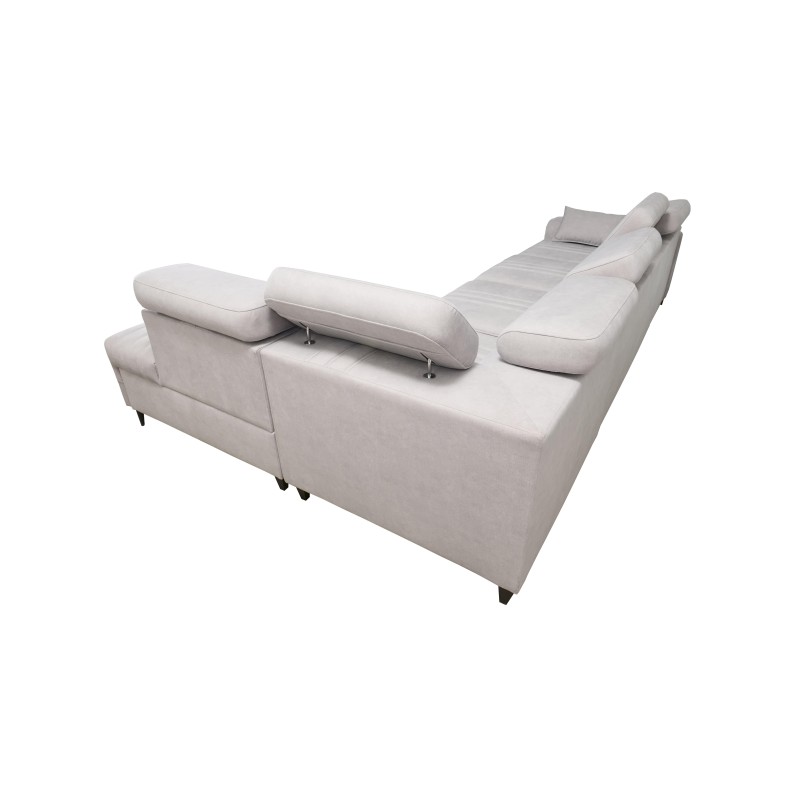 Sofá Esquinero Exclusivo Verona XI con función de dormir en tela de terciopelo, Vena 10 | Tus Muebles Ideales