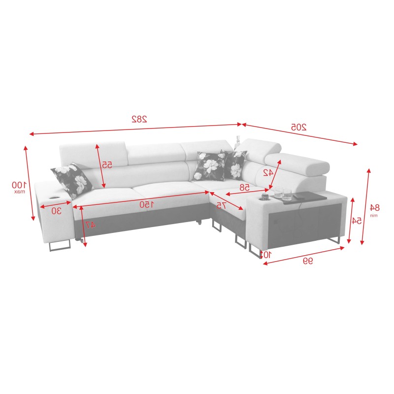 Prestige II Corner Sofa with Sleeping Function - Luxury and Comfort in Your Living Room
