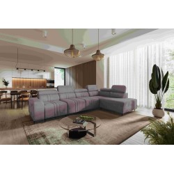 Exklusives Ecksofa Verona XI mit Schlaffunktion in Samtstoff, Vena 8 | Ihre Idealen Möbel