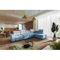 Exklusives Ecksofa Verona XI mit Schlaffunktion im Samtstoff, Vena 6 | Ihre Ideal Möbel