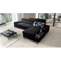 Prestige I Maxi corner sofa with sleeping function and USB port - Plecionka, Sawana 14