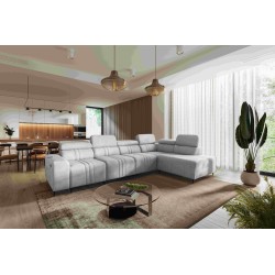 Exklusives Ecksofa Verona XI mit Schlaffunktion in Samtstoff, Vena 3 | Ihre Ideal Möbel