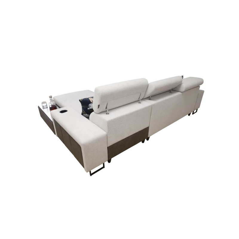 Ecksofa Prestige I Maxi mit Schlaffunktion und USB-Anschluss - Weich im Griff, Freya 210.04 + Tauro 8202