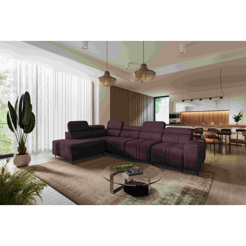 Exklusives Ecksofa Verona XI mit Schlaffunktion aus Samtstoff, Vena 13 | Ihre Idealen Möbel