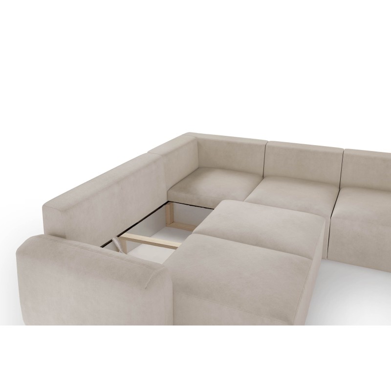 Esquina Monaco III con función para dormir: lujo y funcionalidad en un solo mueble.