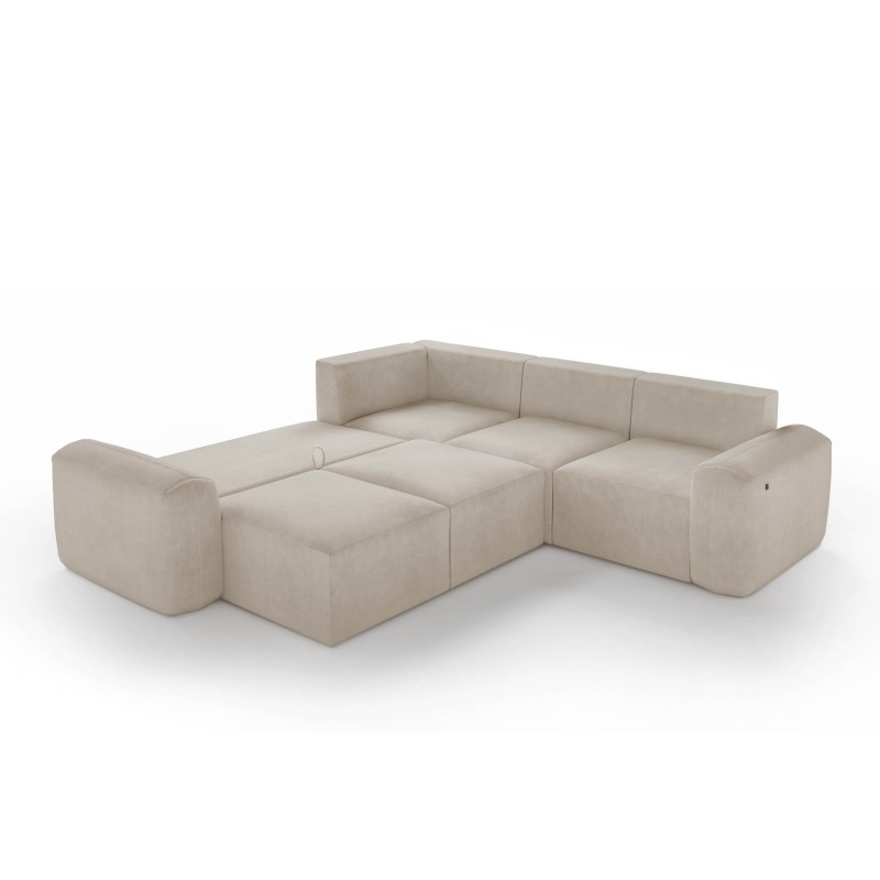 Esquina Monaco III con función para dormir: lujo y funcionalidad en un solo mueble.