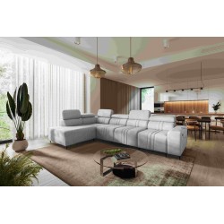 Exklusives Ecksofa Verona XI mit Schlaffunktion in Samtstoff, Vena 3 | Ihre Ideal Möbel