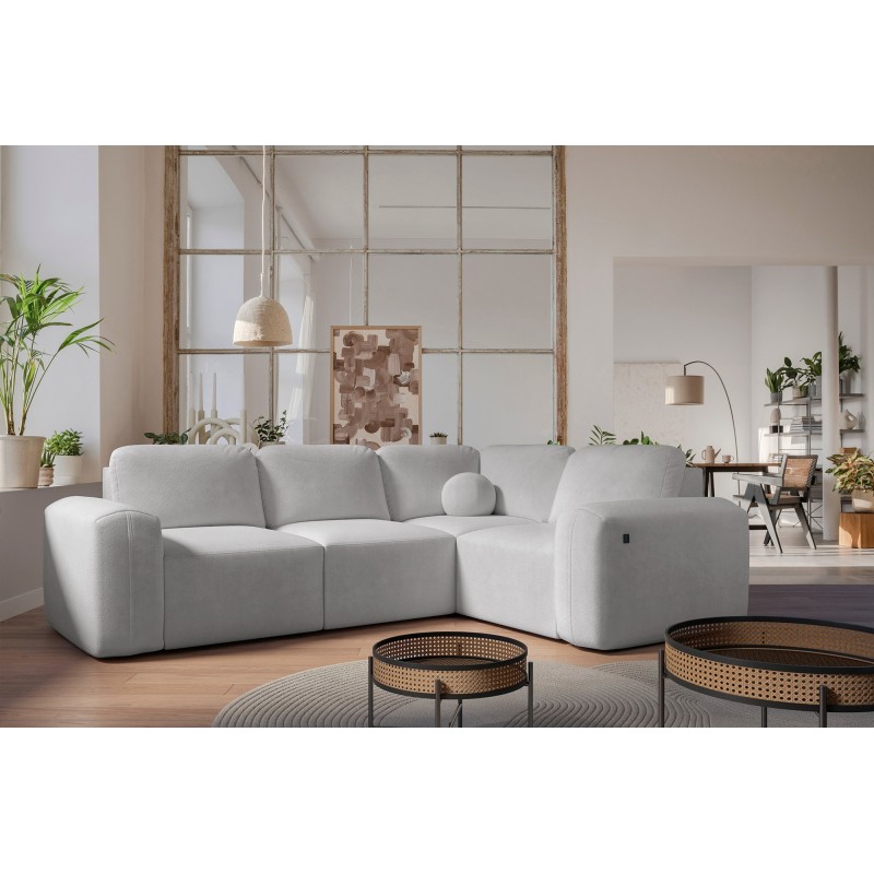 Ecksofa Monaco II mit Schlaffunktion im Veloursstoff, Velo 632 - Eleganz und Funktionalität in einem