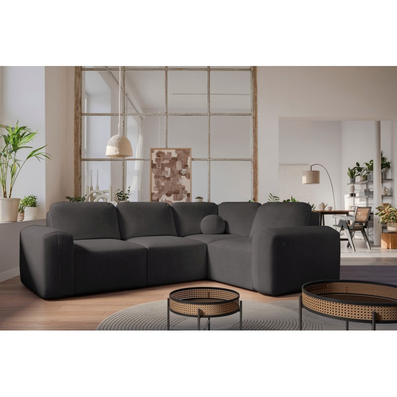 Monaco II Ecksofa mit Schlaffunktion im Veloursstoff, Velo 635 - Eleganz und Funktionalität in einem