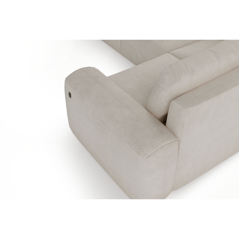 Monaco II corner sofa with a sleeping function in Velvet fabric, Velo 631 - elegance and functionality in one