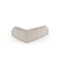 Esquinero Monaco II con función de cama en tela Velur, Velo 627: elegancia y funcionalidad en uno.