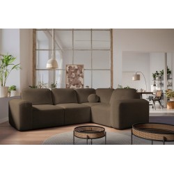 Ecksofa Monaco II mit Schlaffunktion im Samtstoff, Velo 625 - Eleganz und Funktionalität in einem