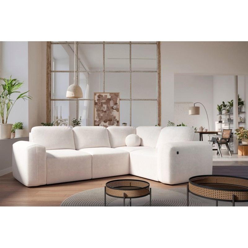 Ecksofa Monaco II mit Schlaffunktion in Samtstoff, Velo 621 - Eleganz und Funktionalität in einem