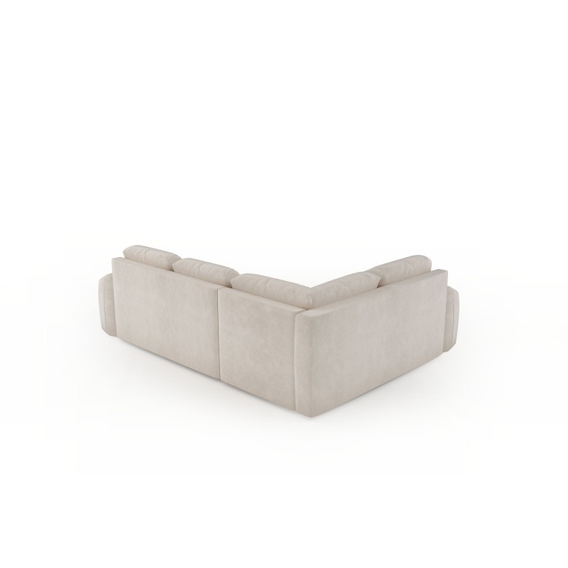 Esquinero Monaco II con función de dormir en tela de terciopelo, Velo 637 - elegancia y funcionalidad en uno.