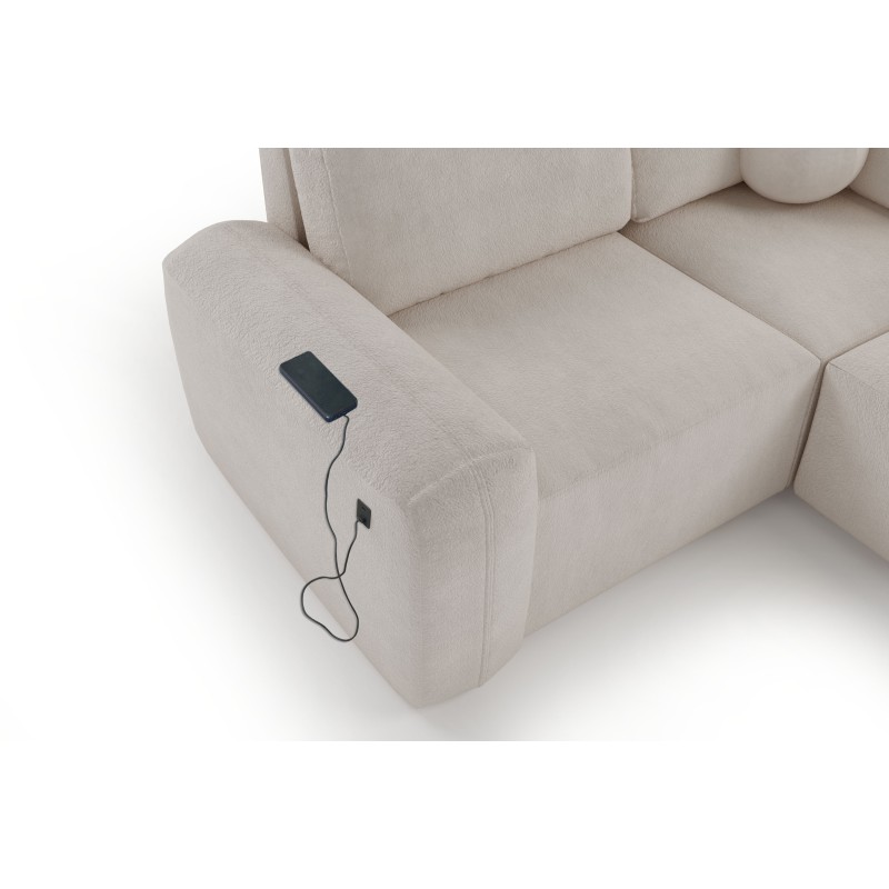 Monaco II Ecksofa mit Schlaffunktion im Veloursstoff, Velo 635 - Eleganz und Funktionalität in einem