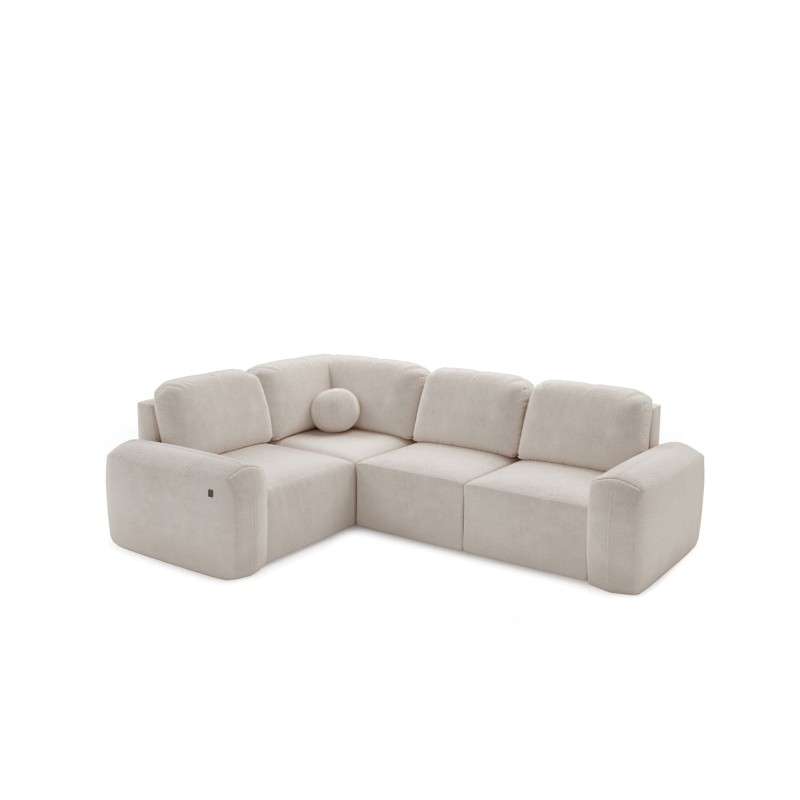 Monaco II corner sofa with sleeping function in Velor fabric, Velo 629 - elegance and functionality in one
