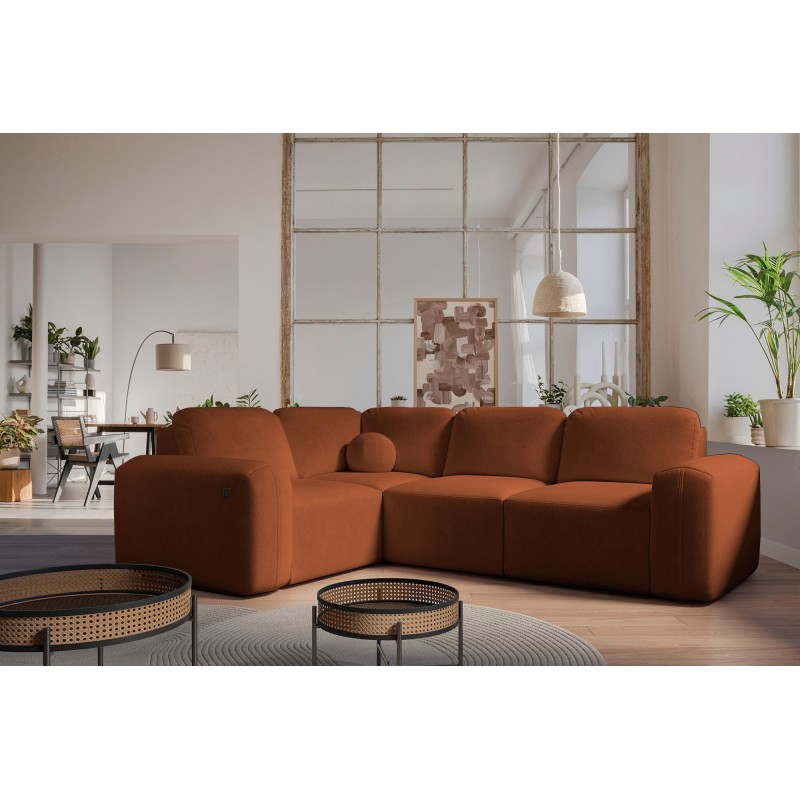 Ecksofa Monaco II mit Schlaffunktion in Samtstoff, Velo 627 - Eleganz und Funktionalität in einem