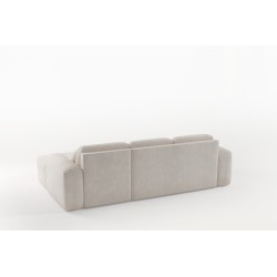 Elegant Monaco I Corner Sofa with Sleeping Function, Upholstered in Velvet Fabric, Velo 635