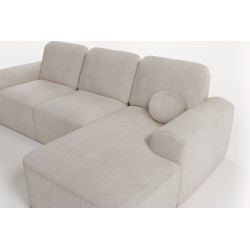 Elegant Monaco I Corner Sofa with a sleeping function, upholstered in Velvet fabric, Velo 625