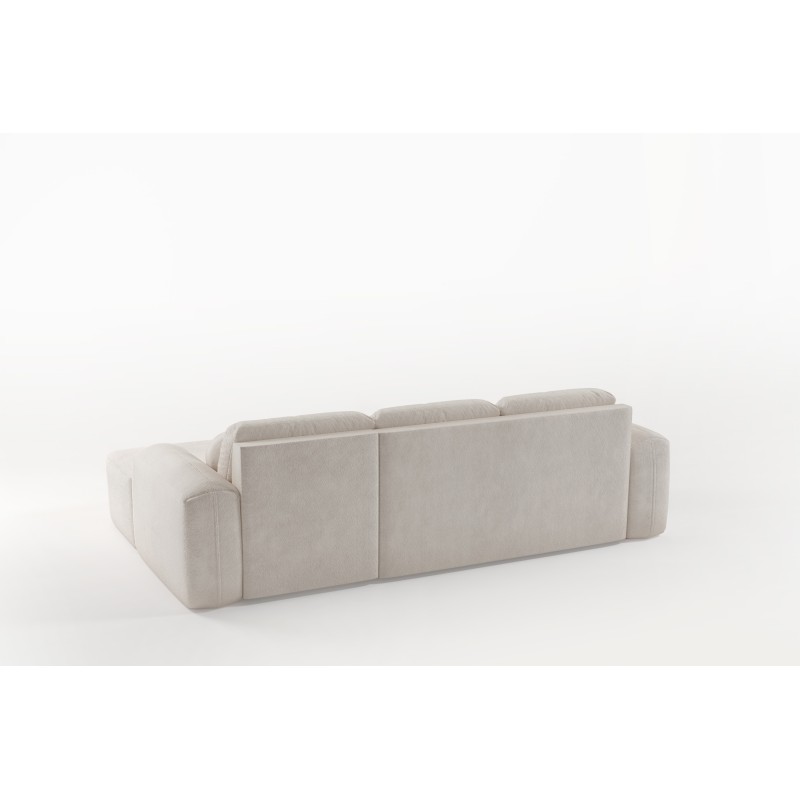 Elegantes Ecksofa Monaco I mit Schlaffunktion, bezogen mit Samtstoff, Velo 621.