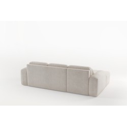 Elegant Monaco I Corner Sofa with Sleeping Function, Upholstered in Velvet Fabric, Velo 637