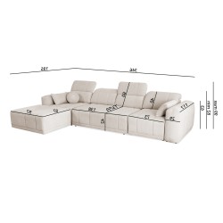 Luxor XII Ecksofa mit Schlaffunktion - elegantes und praktisches Möbelstück für Ihr Zuhause