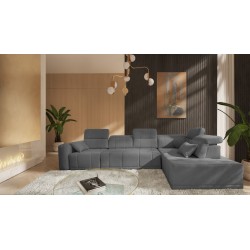 Luxor XI corner sofa with sleeping function, fabric Wind 05