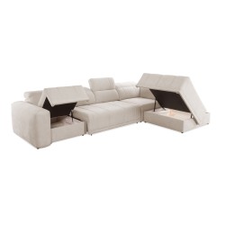 Luxor XI corner sofa with sleeping function, fabric Wind 05