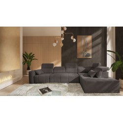 Ecksofa Luxor XI mit Schlaffunktion Stoff Wind 05
