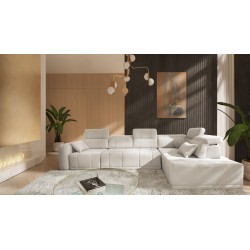 Luxor XI corner sofa with sleeping function, fabric Wind 05