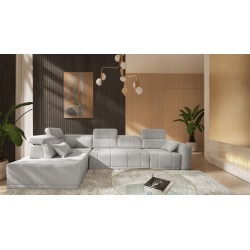 Ecksofa Luxor XI mit Schlaffunktion Stoff Wind 05