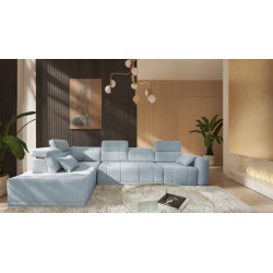Luxor XI corner sofa with sleeping function, fabric Wind 05