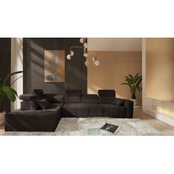 Naroznik Luxor XI z funkcją spania tkanina Wind 05