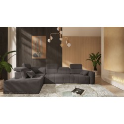 Ecksofa Luxor XI mit Schlaffunktion Stoff Wind 05