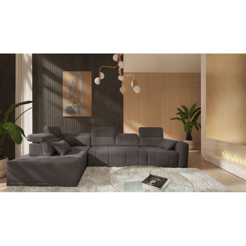 Luxor XI corner sofa with sleeping function, fabric Wind 05