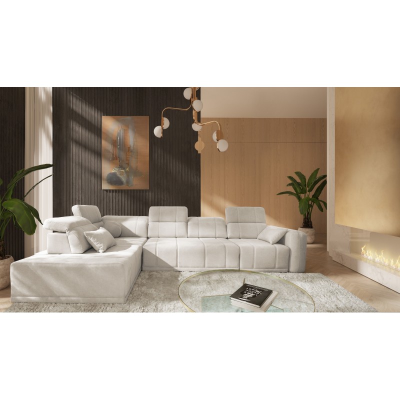 Luxor XI corner sofa with sleeping function, fabric Wind 05