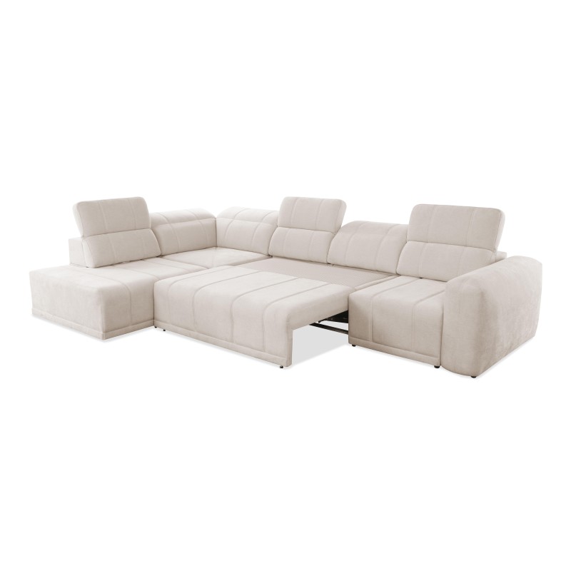 Ecksofa Luxor XI mit Schlaffunktion Stoff Wind 05