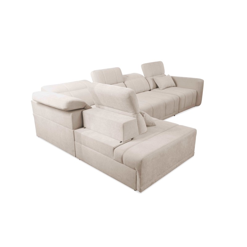 Luxor XI corner sofa with sleeping function, fabric Wind 05