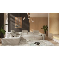 Luxor XI corner sofa with sleeping function, fabric Wind 05