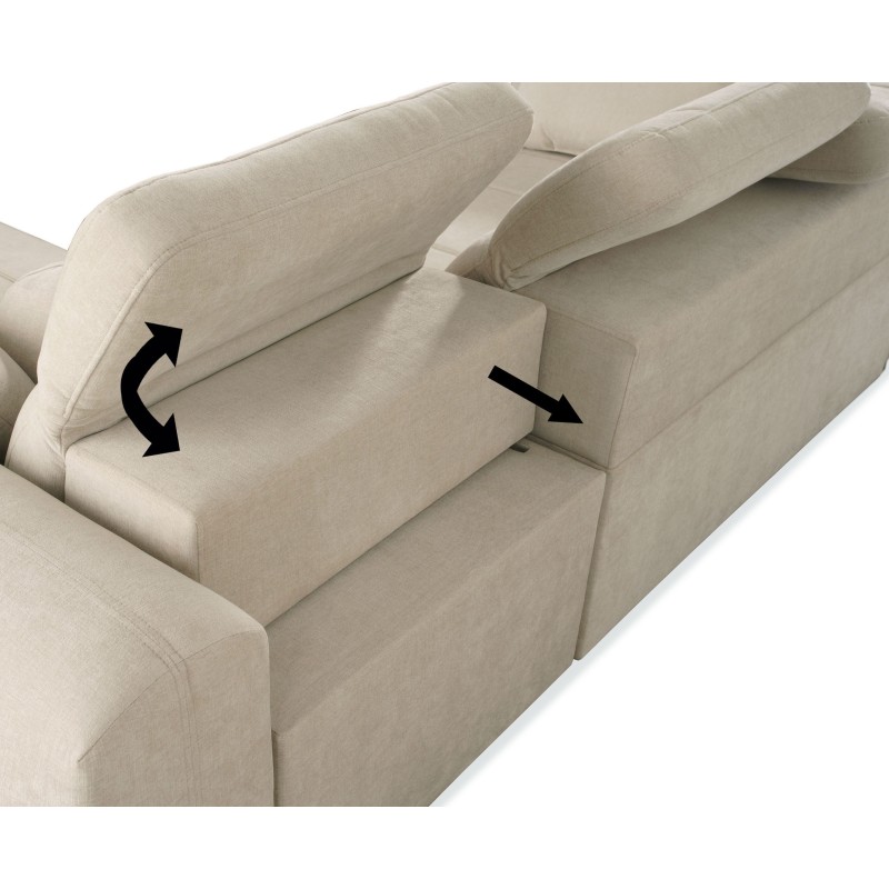 Luxor IX Corner Sofa with Sleeping Function, Fabric Wind 05